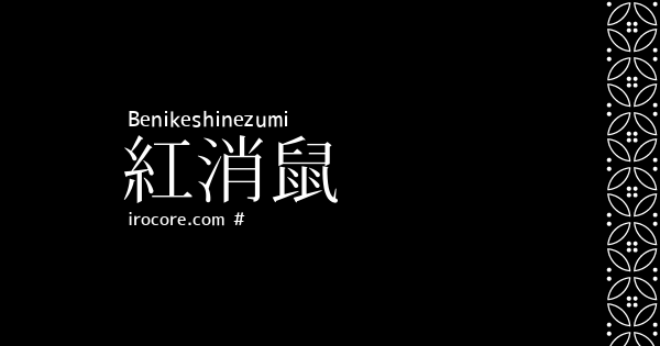 紅消鼠(べにけしねずみ)とは？：伝統色のいろは